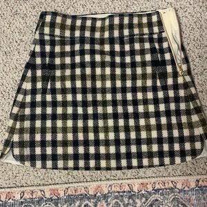 NWOT j crew plaid mini skirt